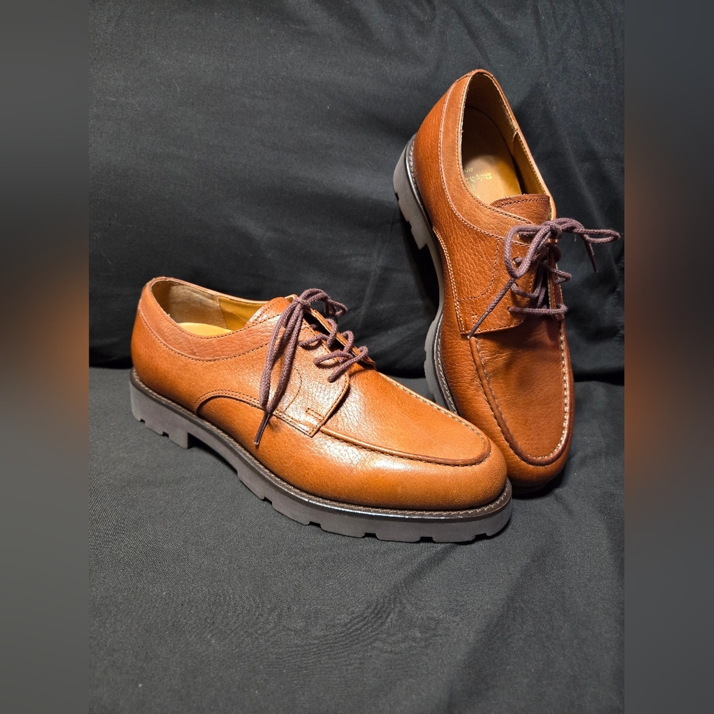 Polo Ralph Lauren Tan Leather Oxford Loafers Size 7 Mens
